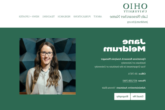 OpenScholar website theme preview for Meldrum